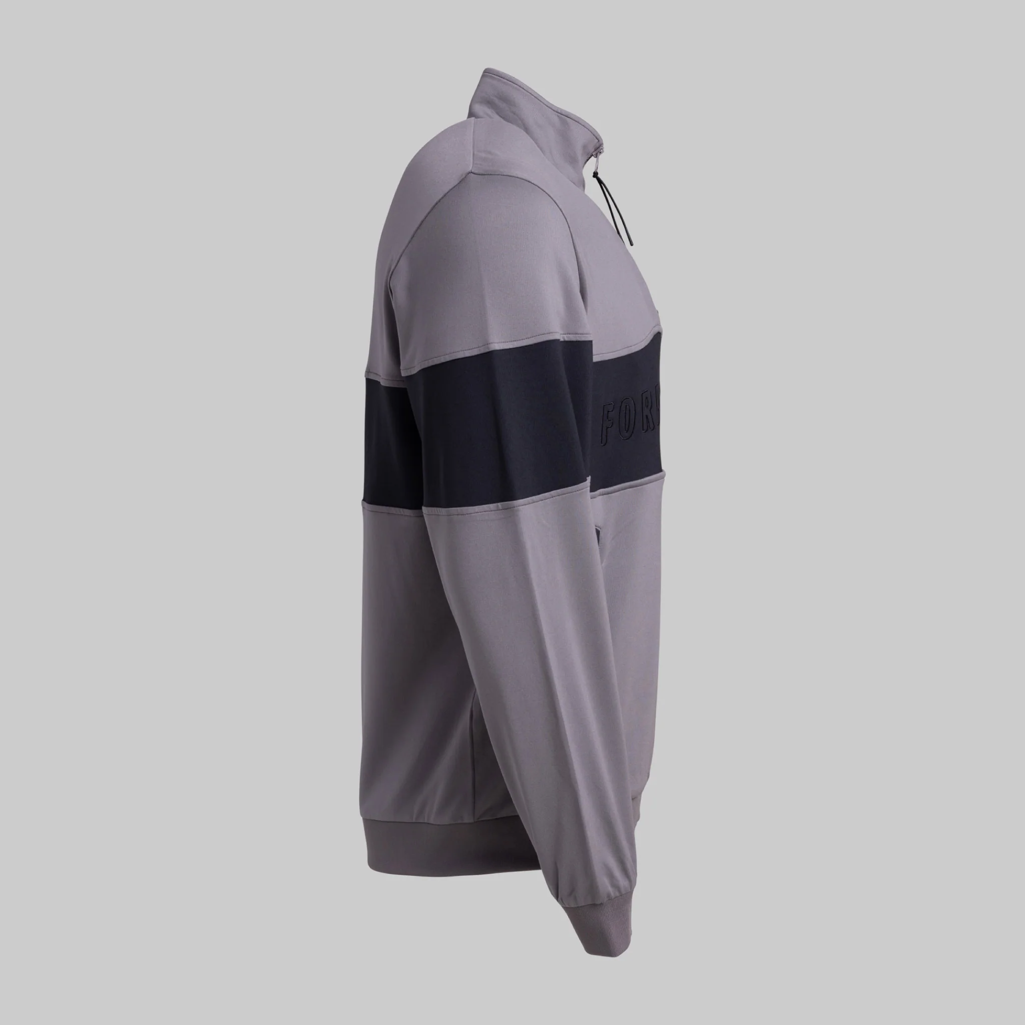 French Terry Quarter Zip - Brushed Nickel/Jet Black - Image 5