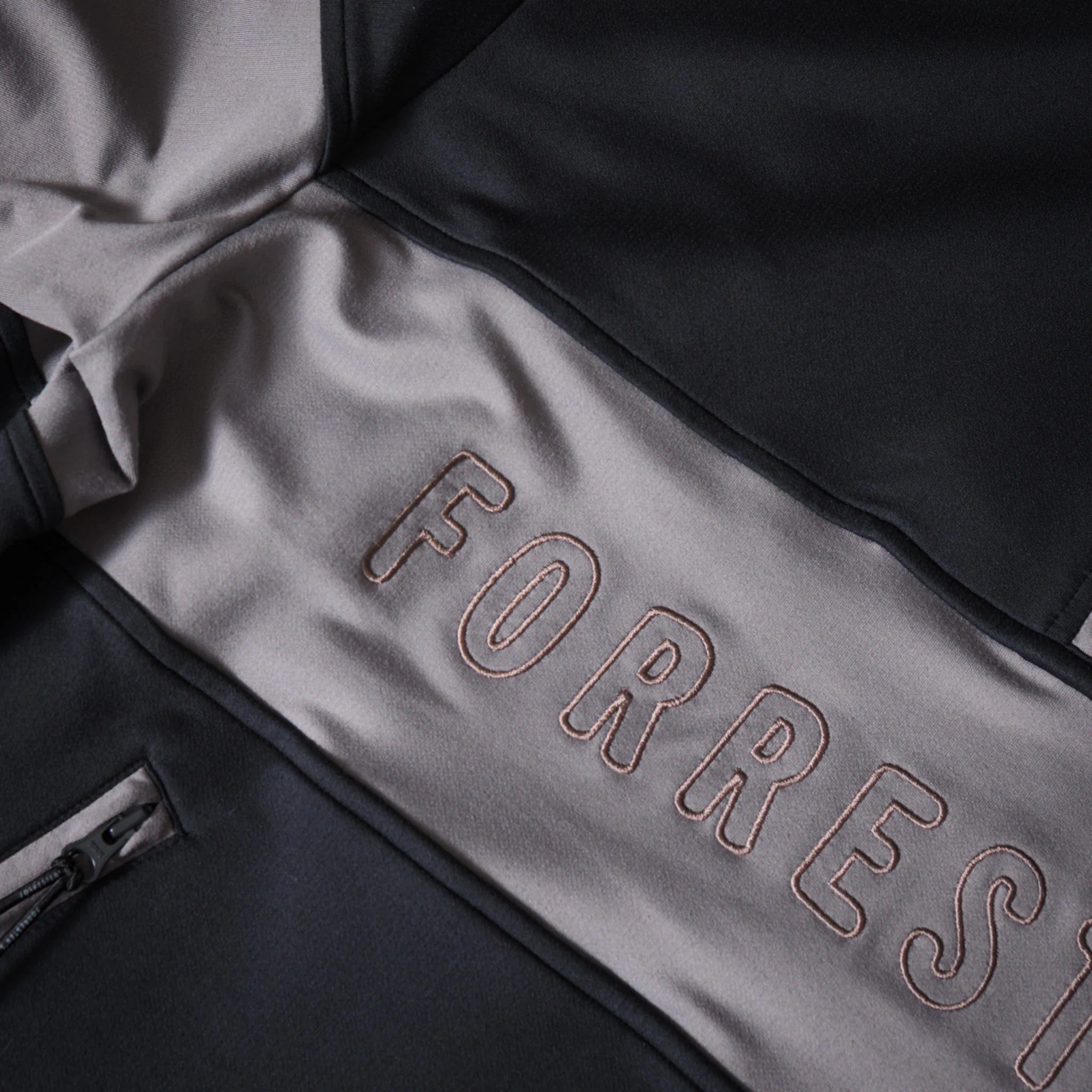 French Terry Quarter Zip - Jet Black/Brushed Nickel - Image 6