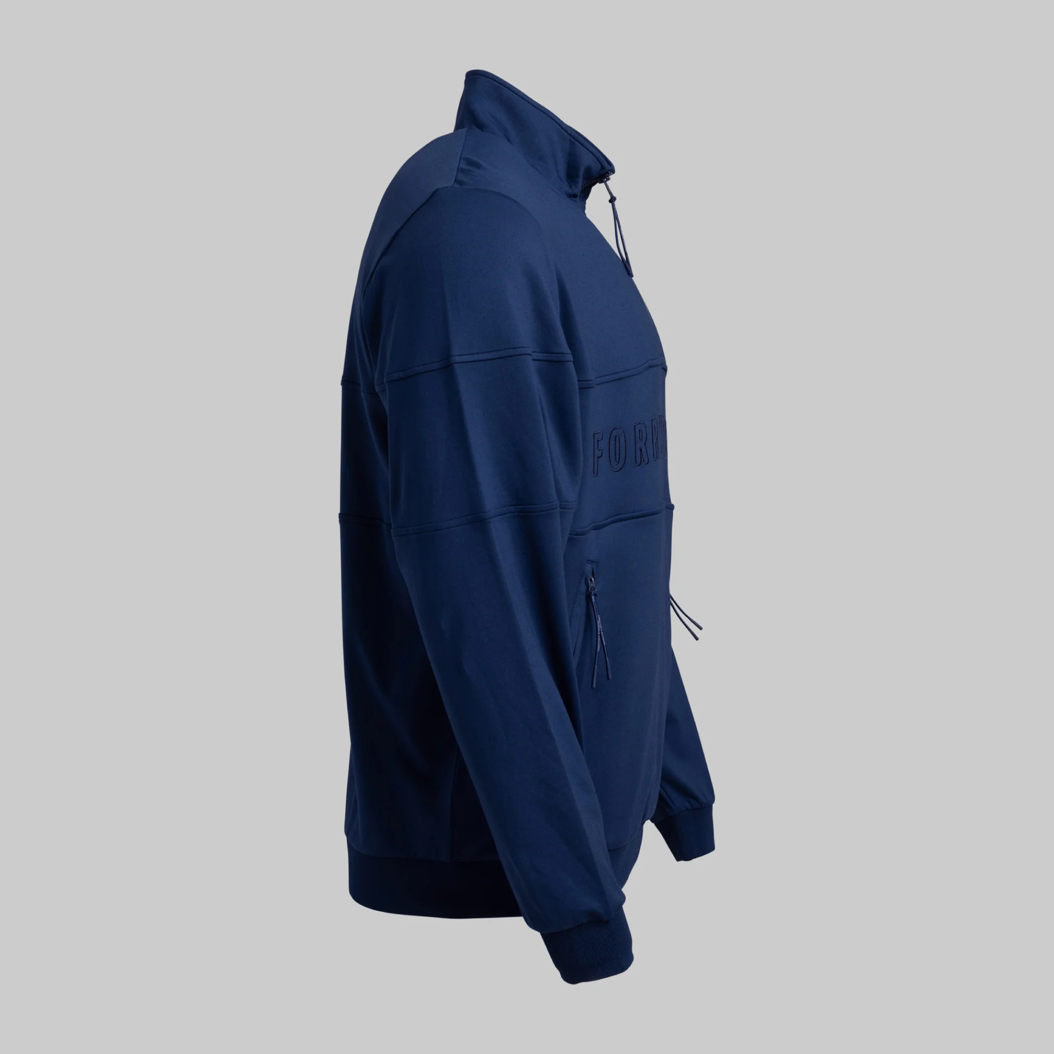 French Terry Quarter Zip - Pageant Blue - Image 5